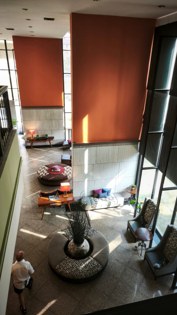 the lobby